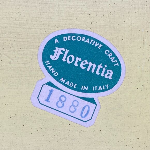 Vintage Florentia Wooden Trinket Box Italian handpainted yellow floral cute - Picture 8 of 8